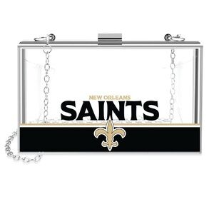 New Orleans Saints Clear acrylic clutch